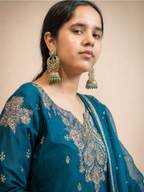Royal Blue Sharara Set