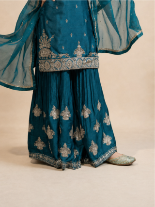 Royal Blue Sharara Set