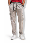 Beige Narrow Bottom Pants