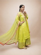 Neon Yellow Pink Organza Set
