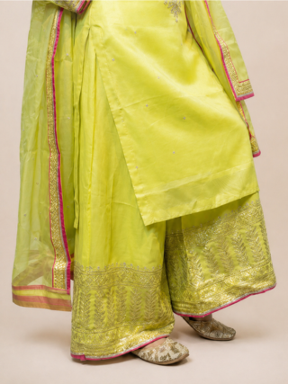Neon Yellow Pink Organza Set
