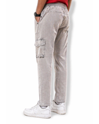 Beige Narrow Bottom Pants